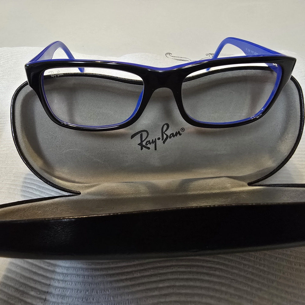 Ray-Ban Black and Blue Glasses